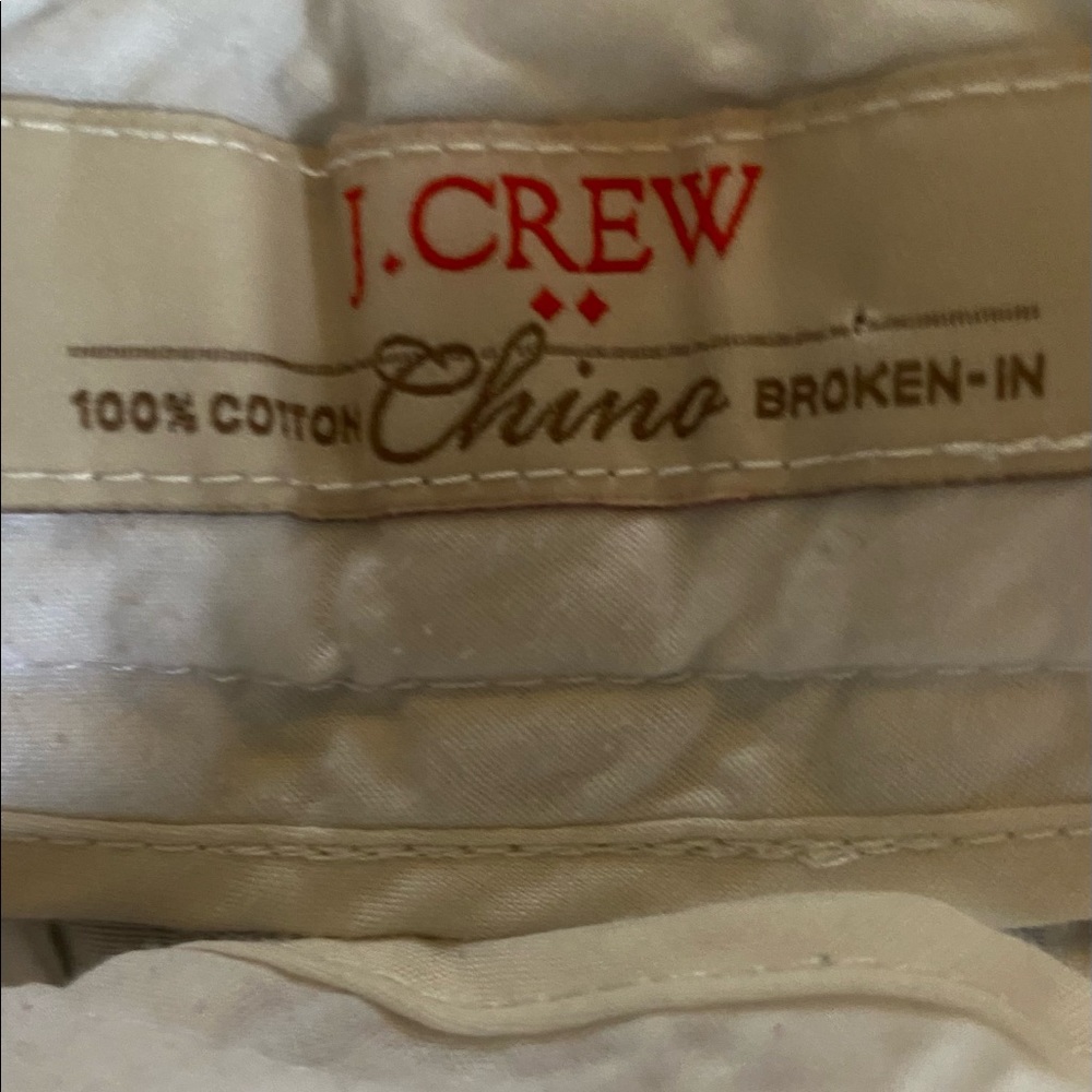 J.Crew factory white chinos broken in  100 percent cotton size O - Picture 5 of 8